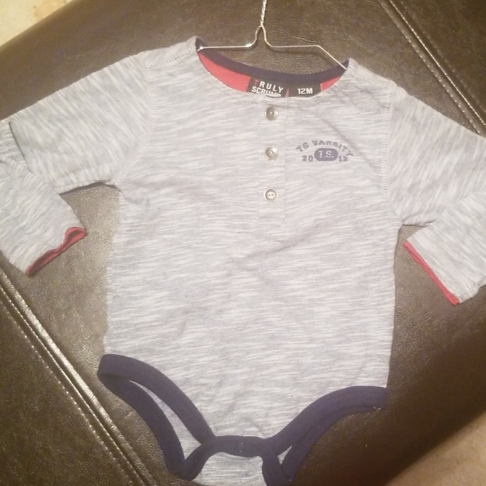 Blue striped onesie by heidi klum